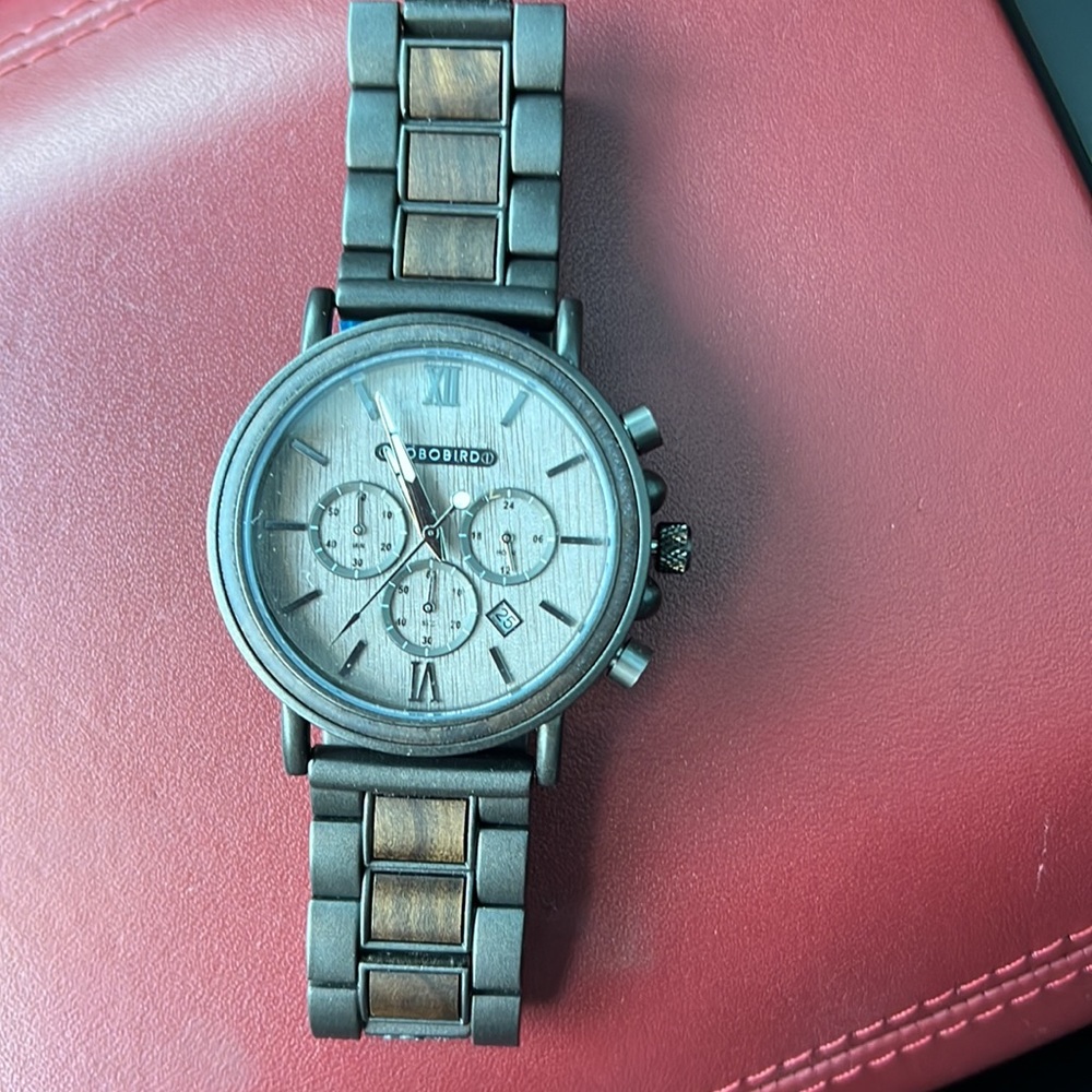 Men’s Grey Luxury Real Wooden Watch (BRAND NEW) - Picture 7 of 8